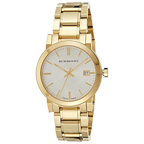 Burberry BU9003 - Reloj de pulsera para hombre, chapado en oro iónico de 38 mm