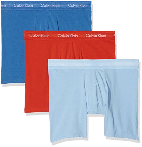 Calvin Klein 3p Trunk Bóxer, Multicolor (Oriole/Lakefront/R Blue W. Wht L Ytp), Small (Pack de 3) para Hombre