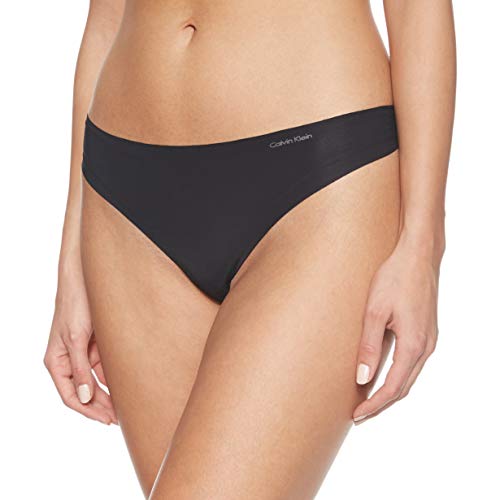 Calvin Klein - Tanga para Mujer, Talla 38, Color Negro 001