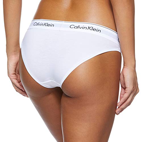 Calvin Klein underwear MODERN COTTON - BIKINI, Bikini Cullote para Mujer, Blanco (White 100), Medium