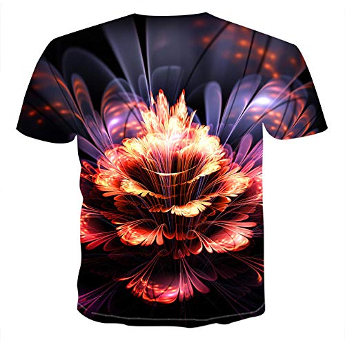 Camiseta para Hombre 、 Camiseta con Estampado de Alta definición en 3D de Star Light Camiseta de la Novedad Divertida de Ms./Hen Tops Casual de Manga Corta Unisex Apparel-L