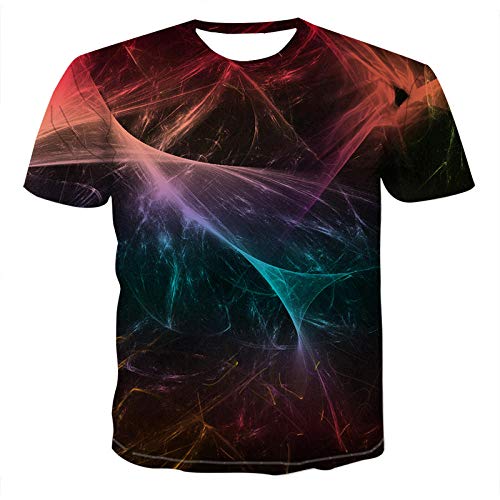 Camiseta para Hombre 、 Camiseta con Estampado de Alta definición en 3D de Star Light Camiseta de la Novedad Divertida de Ms./Hen Tops Casual de Manga Corta Unisex Apparel-L