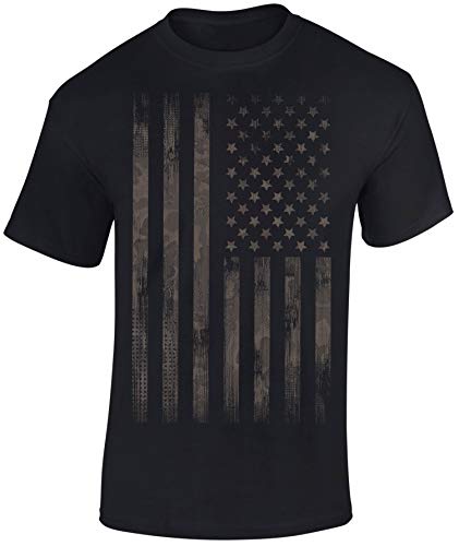 Camiseta: Stars and Stripes Estilo Camo - Bandera USA T-Shirt - Regalo Hombre-s y Mujer-es - Estados Unidos de América - United States - Bike-r Rock Motero Chopper - Army Camouflage (XXL)