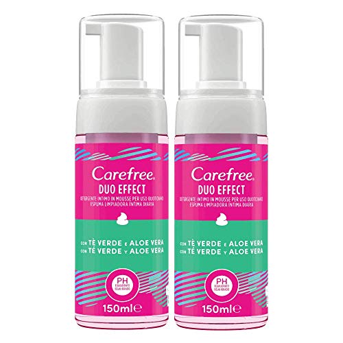 Carefree Gel Intimo Té Verde y Aloe 2 x 200 ml 470 g - Pack de 3