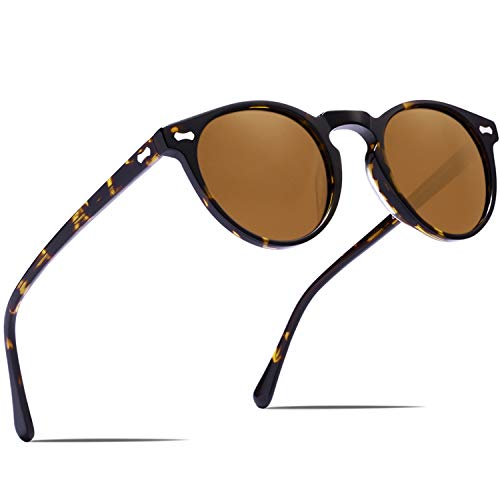 Carfia Retro Gafas de sol Hombre Polarizadas UV400 Protección para Conducir Pesca al Aire Libre Marco de Acetato