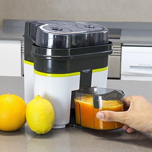 Cecotec Cecojuicer Zitrus Turbo - Exprimidor, 2 Cabezales, Depósito de 500ml, Libre de BPA, Fácil Limpieza, 90 W