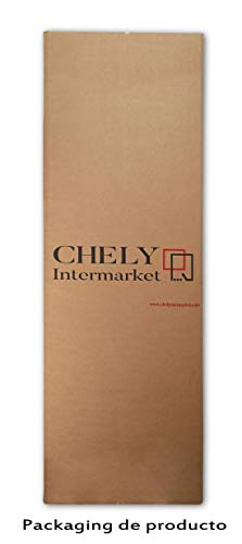 Chely Intermarket, Espejo de Pared Cuerpo Entero 35x140cm(47,50x152,50cm)/Blanco-Plateado/Mod-148, Ideal para peluquerías, salón, Comedor, Dormitorio y oficinas. Fabricado en España. Material Madera.
