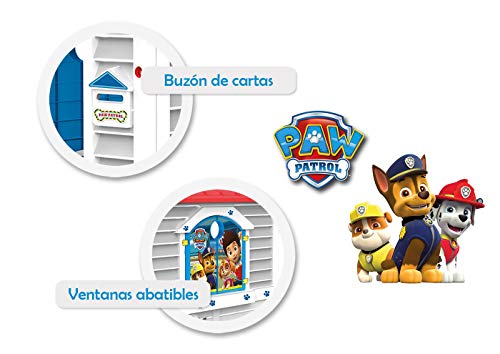 Chicos - Patrulla Canina Casita infantil de exterior, color blanca con tejado rojo (La Fábrica de Juguetes 89526)