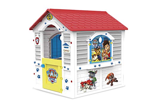 Chicos - Patrulla Canina Casita infantil de exterior, color blanca con tejado rojo (La Fábrica de Juguetes 89526)