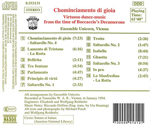 Chominciamento Di Gioia : Virtuoso Dance Music