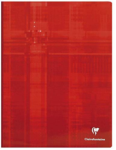 Clairefontaine 69341C - Lote de 5 Cuadernos cosidos (Lomo de tela) A4 MAXI rayado francés (Séyès) de 192 páginas, colores surtidos