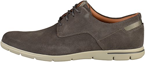 Clarks Vennor Walk, Zapatos de Cordones Derby para Hombre, Gris (Grey Suede-), 43 EU