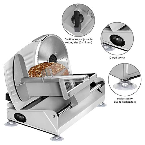 Clatronic MA 3585 Cortafiambres, 150 W, Acero Inoxidable, Plateado