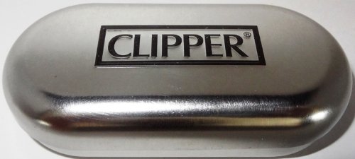 Clipper Solid Metal Flint Micro bañado en Oro Mechero Cromado con Caja de Regalo – 1 mechero