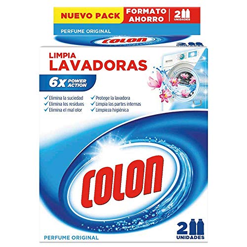 Colon Limpialavadoras - Limpiador de lavadora y antiolor - pack de 2 usos