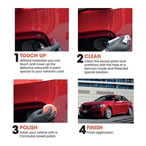 Color N Drive for Hyundai Automotive Touch Up Paint | VX - Samba Red/Rally Red | Paint Scratch Repair, Exact Match Guarantee - Basic
