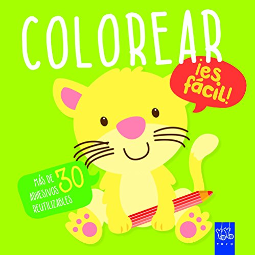 Colorear ¡es fácil! Tigre: Más de 30 adhesivos reutilizables