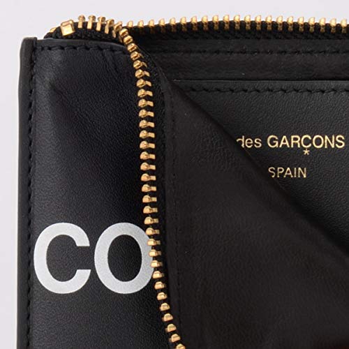 Comme des Garçons Wallet Cartera Huge Logotipo cierre de L de piel negra