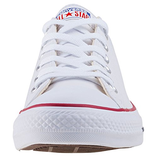 Converse Chuck Taylor Core Lea Ox, Zapatillas De Cuero Unisex Adulto, Blanco, 42.5 EU