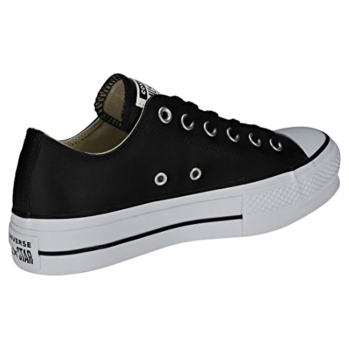 Converse Chuck Taylor CTAS Lift Clean Ox, Zapatillas para Mujer, Negro (Black/Black/White 001), 39.5 EU