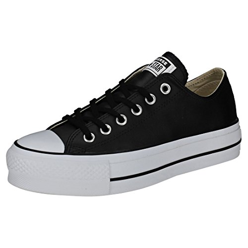 Converse Chuck Taylor CTAS Lift Clean Ox, Zapatillas para Mujer, Negro (Black/Black/White 001), 39.5 EU