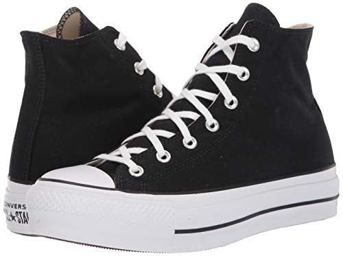 Converse Chuck Taylor CTAS Lift Hi, Zapatillas para Mujer, Negro (Black/White/White 001), 36.5 EU