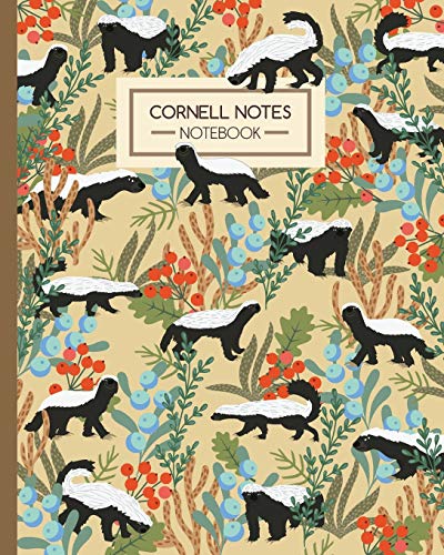 Cornell Notes Notebook: Honey Badgers in the Jungle - Journal Note Taking System - Gift Idea for School Students College University (8"x10" 120 Pages