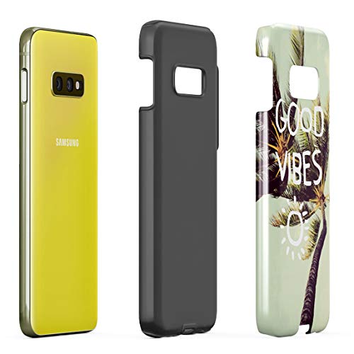 Cover Universe Funda para Samsung Galaxy S10e Good Vibes Tropical Palms, Resistente a los Golpes, Carcasa Dura de PC de 2 Capas + Funda Protectora de Diseño Híbrido de TPU