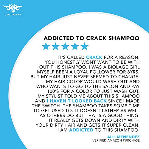 Crack Clean & Soaper Shampoo Mujeres Champú 296ml - champues (Mujeres, Champú, 296 ml, Hidratante, Protección, Brillo, Lather, rinse, repeat. Finish with Crack styling products for complete hair support system!)