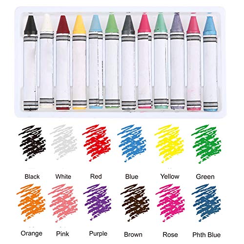 Crayones de pintura de cara 12 colores pintados con pintura corporal para niños, maquillaje Halloween pintura de aceite Art Paleta de pintura facial y corporal