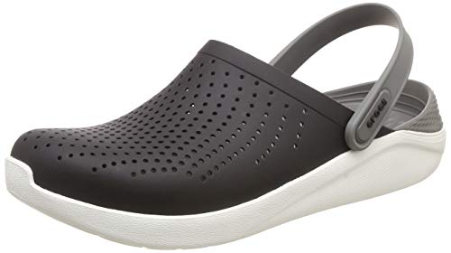 Crocs Literide Clog, Zuecos Unisex Adulto, Negro (Black/Smoke), 42/43 EU