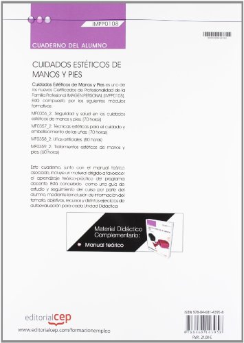 Cuaderno del Alumno Cuidados Estéticos de Manos y Pies (IMPP0108). Certificados de Profesionalidad (Cp - Certificado Profesionalidad)