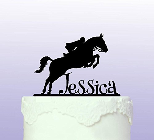 Decoración personalizada para tartas de caballo de espectáculo, decoración para tartas para niños y niñas, regalo de cumpleaños para mujeres, hombres, fiestas de cumpleaños, decoraciones