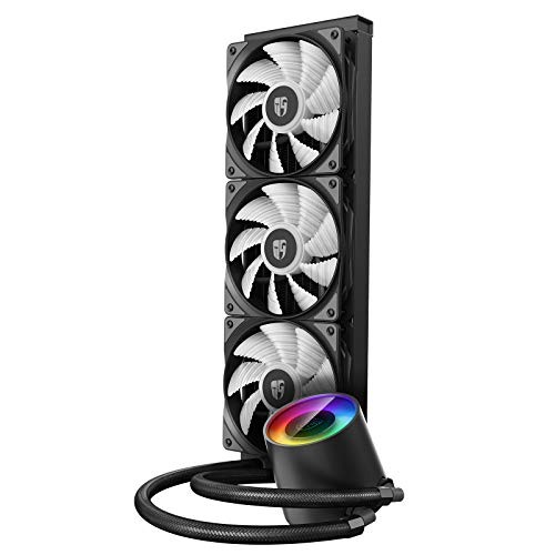 DEEP COOL Castle 360 RGB V2, AIO Refrgeración Líquida CPU,Bomba y 3 Ventiladores de RGB Direccionable, Controlador de Cable Incluido,Garantía de 3 años