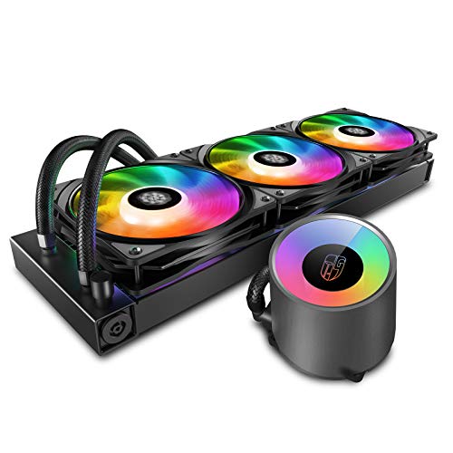 DEEP COOL Castle 360 RGB V2, AIO Refrgeración Líquida CPU,Bomba y 3 Ventiladores de RGB Direccionable, Controlador de Cable Incluido,Garantía de 3 años