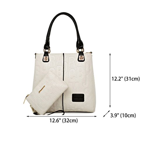 DEERWORD Para mujer Bolsos bandolera Carteras de mano Bolsos totes Carteras de mano con asa Cuero Piszkosfehér