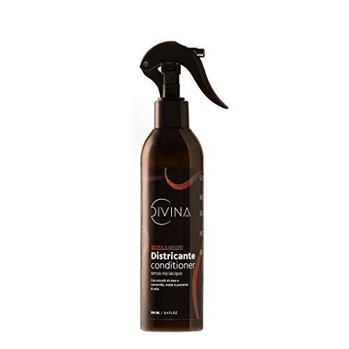 Desenredante acondicionador sin enguaje para cabello afro y rizado con extractos naturales Natural&Amazing DIVINA BLK