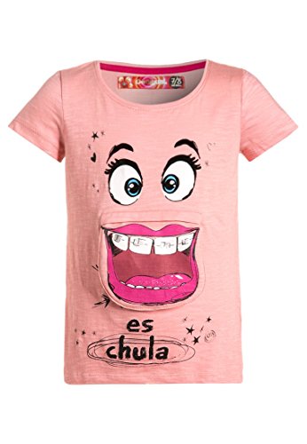 Desigual - Camiseta de Manga Corta Tallahasse, Chica, Coral (10)