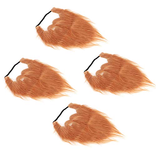 DEWIN Barbas Falsas - Barba de Halloween Barba Navidad Divertido Bigote Falso para Fiesta de Disfraces Suministros de Cosplay Accesorios 4 Piezas