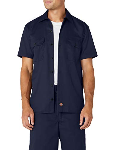 Dickies Short Sleeve Work Shirt Camiseta de Trabajo, Azul Marino (Navy), XXXL para Hombre