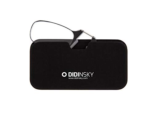 DIDINSKY Gafas de lectura sin patillas graduadas para hombre y mujer transparentes. Gafas de presbicia para hombre y mujer flexibles e irrompibles para vista cansada. Black +2.0 – MOMA