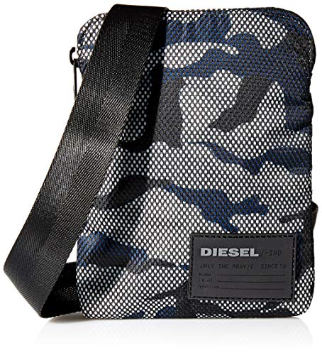 Diesel ShoesDiscover-me F-discover CrossHombreCarterasMulticolor (Black/White/Blue) 2x19.5x15 centimeters (W x H x L)