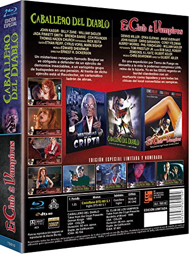 Digipack El Club de los Vampiros BLU RAY + El Caballero del Diablo BLU RAY con 8 Postales Edición Limitada y Numerada