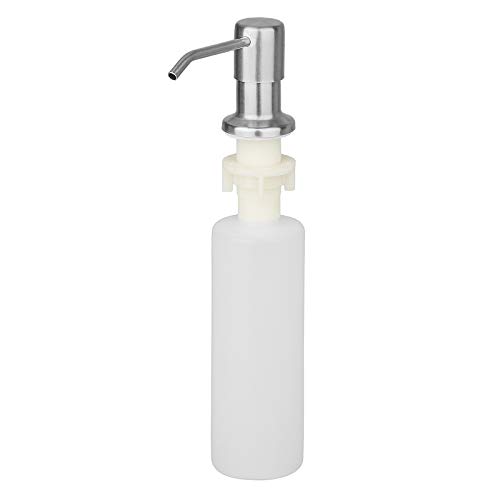 Dispensador de fregadero de jabón de 300 ml Dispensador de loción de acero inoxidable Botella Dispensador de boquilla de rotación de 360 ° Bomba para cocina o baño