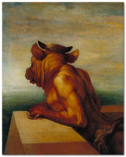 DIY oil painting kit, paint by numbers kit for kids and adults -The Minotaur﹣George Frederic Watts - 40 * 50cm (frameless)