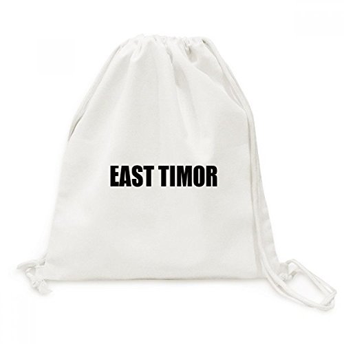 DIYthinker Viajes Timor Oriental País Nombre Negro Lienzo morral del Lazo Bolsas de la Compra