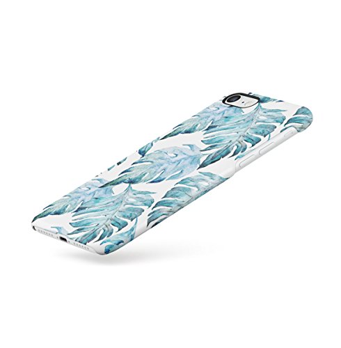 DODOX Tropical Pale Blue Jungle Leaves Floral Pattern Case Compatible with Apple iPhone 7/8 / SE 2020 Snap-On Hard Plastic Protective Shell Cover Carcasa