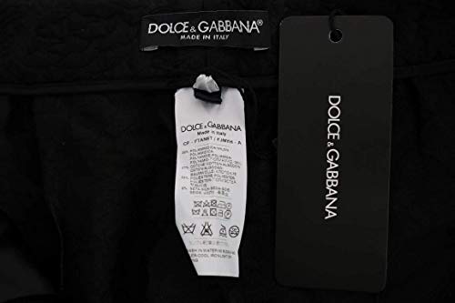 Dolce & Gabbana - Pantalones Cortos Capri de Cintura Alta, Color Negro - Negro - 34 ES (XXS)