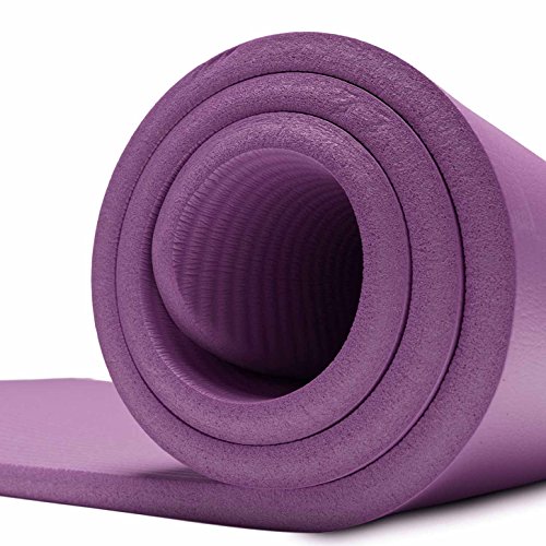 #DoYourFitness Esterilla para Fitness »Yamuna« / Colchoneta Extra Gruesa y Suave, Pilates, Gimnasia y Yoga/Estera Deporte/Medidas: 183 x 61 x 1,5 cm/Violeta