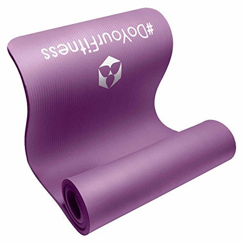 #DoYourFitness Esterilla para Fitness »Yamuna« / Colchoneta Extra Gruesa y Suave, Pilates, Gimnasia y Yoga/Estera Deporte/Medidas: 183 x 61 x 1,5 cm/Violeta